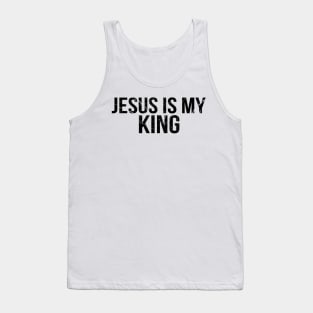 Jesus Is My King Cool Motivational Christian Tank Top